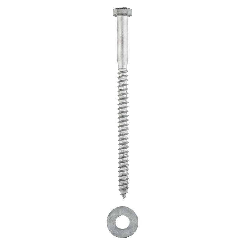 MAKERS BOLT 3/8 x 6 (50 Pack) Lag Screw Kit, 50 Screws and 50 washers, Hot Dip Galvanized, Meets ASME B18.2.1 Industrial/Commercial Grade by - Image 2
